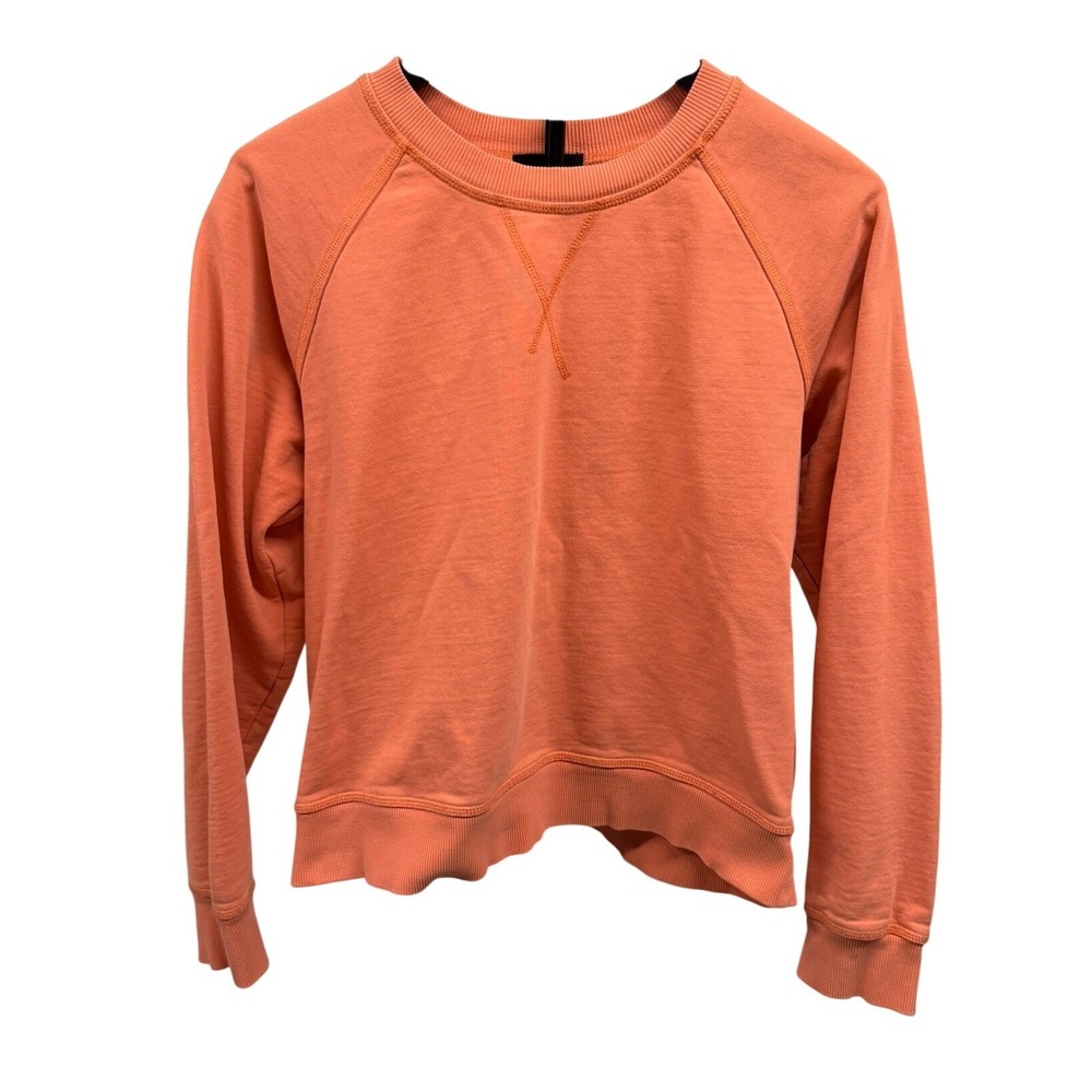 MONROW Georgia Peach Organic‎ Cotton Raglan Sleeve Relaxed Crewneck Sweatshirt M